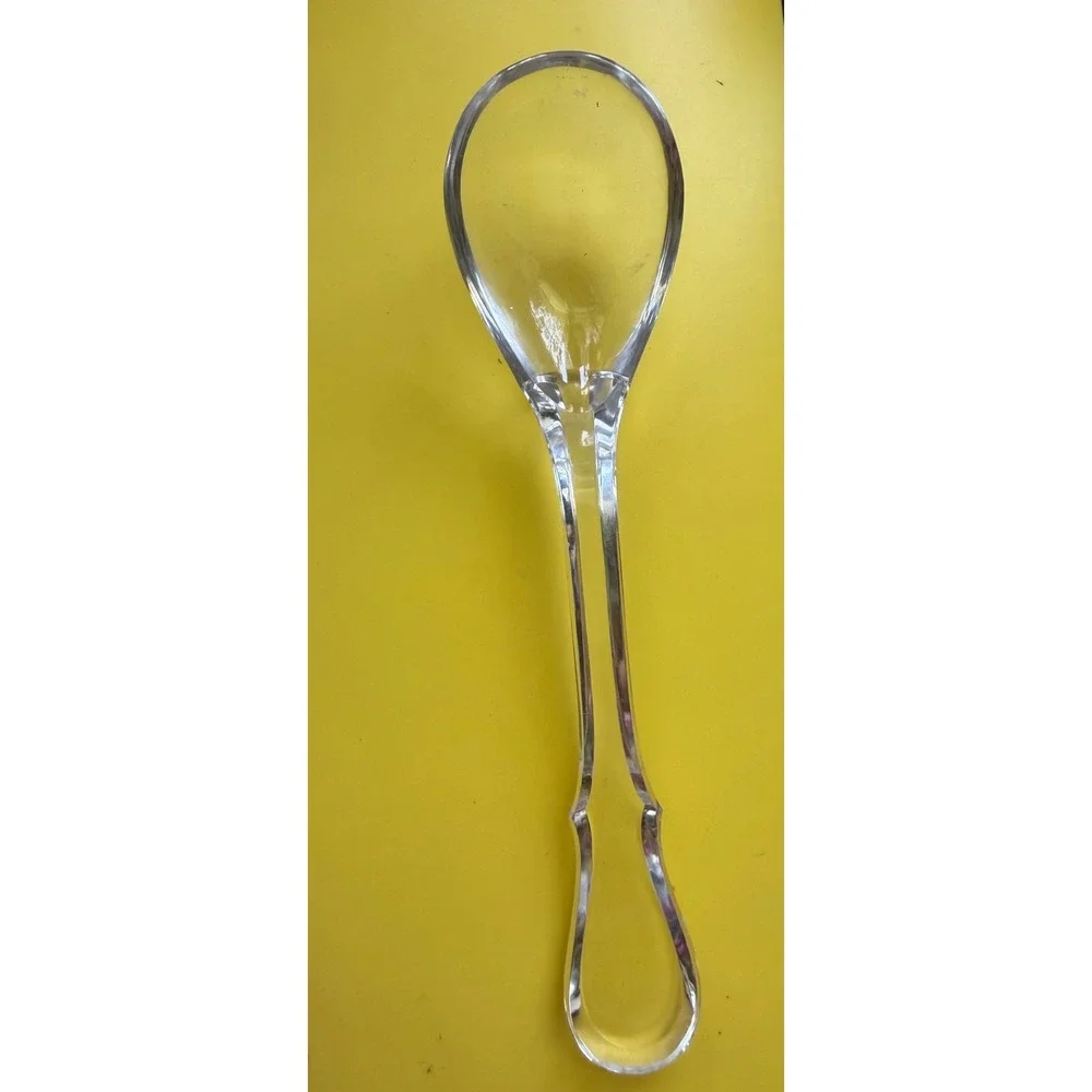 Clear Serving Spoon Unisex Excellent Glass Minimalist Teardrop Handle 2.0 oz